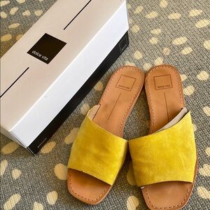 Dolce Vita Yellow Women's Slide Sandals